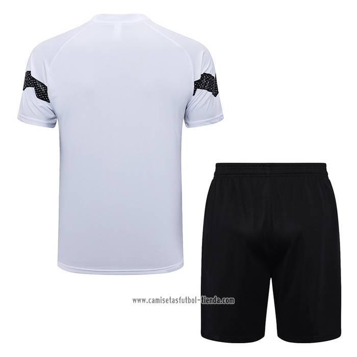 Chandal del Borussia Dortmund 2022 2023 Manga Corta Blanco - Pantalon Corto